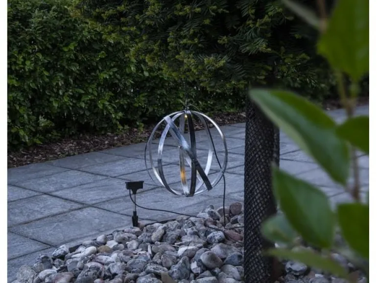 Star Trading Gartenlicht Solar Astri, Ø 25 cm, Silber