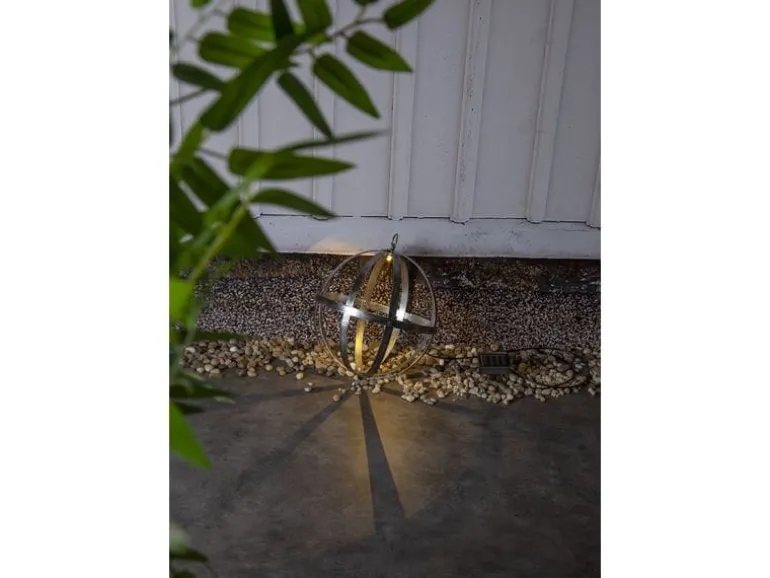 Star Trading Gartenlicht Solar Astri, Ø 25 cm, Silber