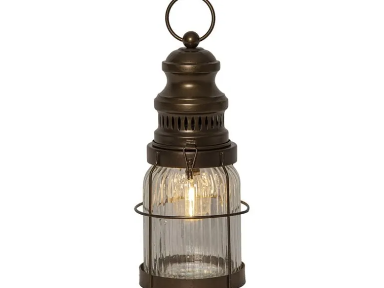 Star Trading Laterne Aina Indoor, Bronze, 28 cm Höhe