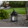 Star Trading Laterne Linta Outdoor, Schwarz, 26 cm, Timerfunktion