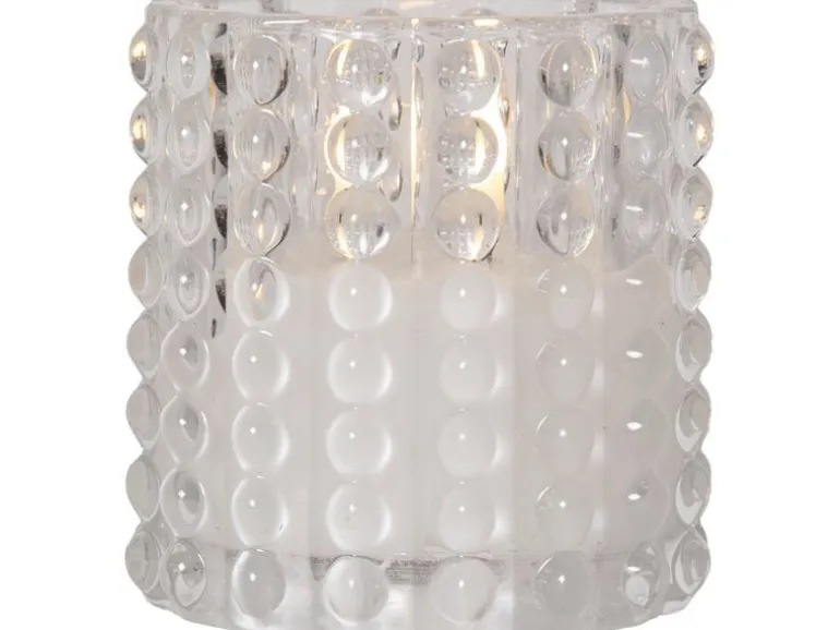 Star Trading LED-Kerze Flamme Dotty, Transparent, 10 cm