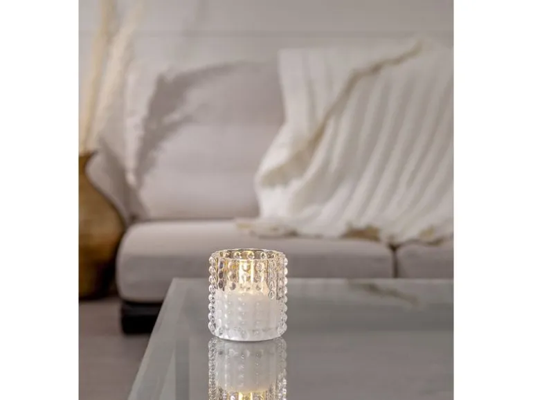 Star Trading LED-Kerze Flamme Dotty, Transparent, 10 cm