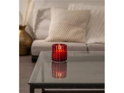 Star Trading LED-Kerze Flamme Dotty, Rot, 9.5 cm