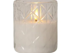 Star Trading LED-Kerze Flamme Romb, Ø 8.5 x 10 cm, Transparent