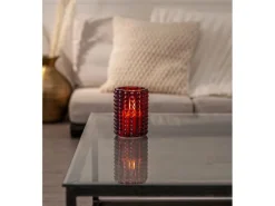 Star Trading LED-Kerze Flamme Dotty, Rot, 12.5 cm
