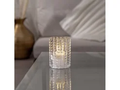 Star Trading LED-Kerze Flamme Dotty, Transparent, 13 cm