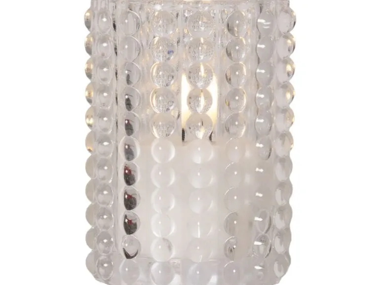 Star Trading LED-Kerze Flamme Dotty, Transparent, 13 cm