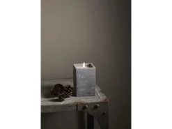 Star Trading LED-Kerze Flamme Cem, 9 x 9 x 14.5 cm, Grau