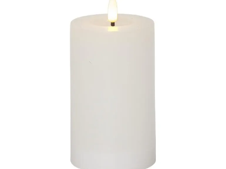 Star Trading LED-Kerze Flamme Flow, Ø 7.5 x 15 cm, Weiss