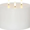 Star Trading LED-Kerze Pillar Flamme Ø 15 x 13 cm, Weiss