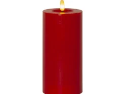 Star Trading LED-Kerze Pillar Flamme Flow, 17.5 cm, Rot