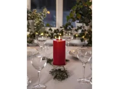 Star Trading LED-Kerze Pillar Flamme Flow, 17.5 cm, Rot