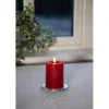 Star Trading LED-Kerze Pillar Flamme Flow Indoor, Rot, 12.5 cm Höhe