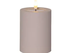 Star Trading LED Pillar Kerze Flamme Soft Indoor, 12.50 cm, Beige
