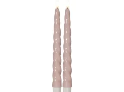 Star Trading LED-Stabkerzen Set Flamme Shine, 24.5 cm, Pink
