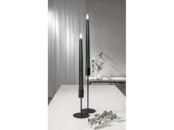 Star Trading LED-Stabkerzen Set Flamme Slim, 2 Stück, Grün