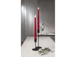 Star Trading LED-Stabkerzen Set Flamme Slim, 2 Stück, Rot