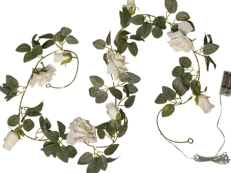 Star Trading Lichterkette Roza Weiss, 200 cm