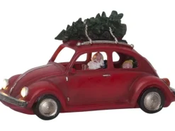Star Trading Nikolaus im VW-Käfer 3 LED, 25.5 cm, indoor