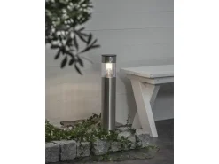 Star Trading Sockelleuchte Solar Marbella, Silber