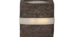 Star Trading Solar Decoration Stonecube Warmweiss, Grau