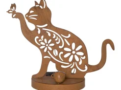 Star Trading Solar Decoration Oxicat Indoor, Outdoor, Warmweiss, Rost
