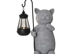 Star Trading Solar Dekoration Smilla 22 cm Grau