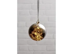 Star Trading Weihnachtskugel Glow, 40 LED, Ø 15 cm, Anthrazit