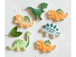 Städter Ausstecher Set Dinosaurier 4-teilig, Silber