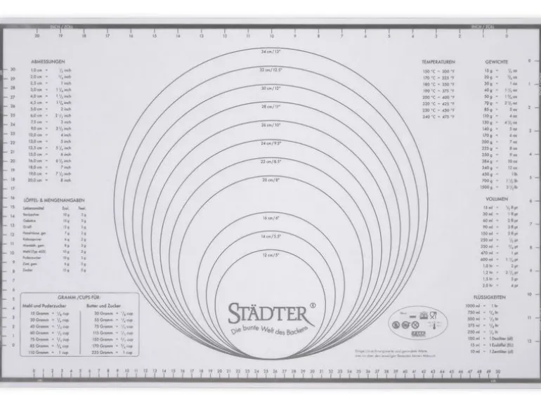 Städter Backmatte 60 x 40 cm 1 Stück, Weiss, 60 x 40 cm