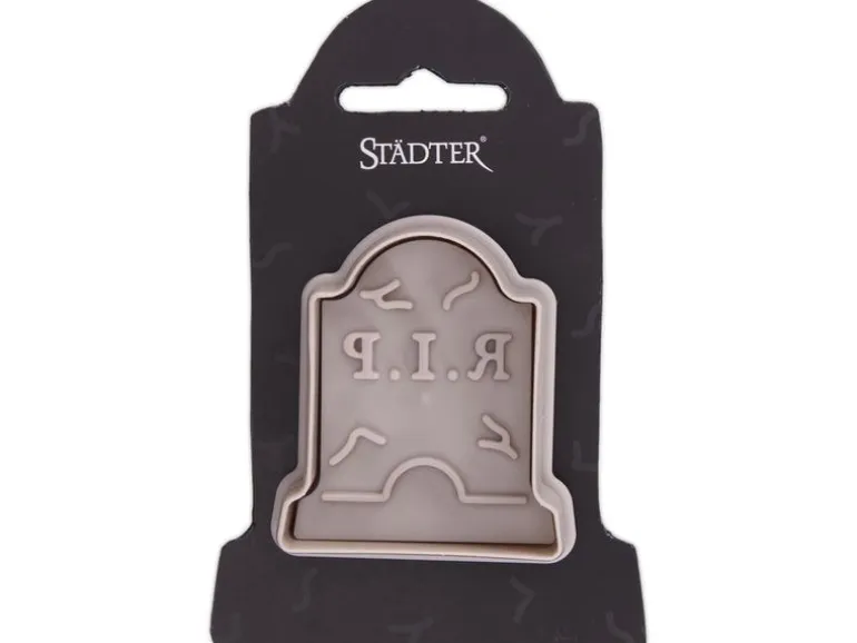 Städter Präge-Ausstecher Grabstein 4.3 x 6 cm, Grau
