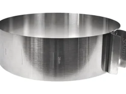 Städter Tortenring mit Griff 15 bis 30 cm verstellbar, Silber