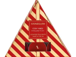 Stoneglow Teelichter Cosy Vibes Rot
