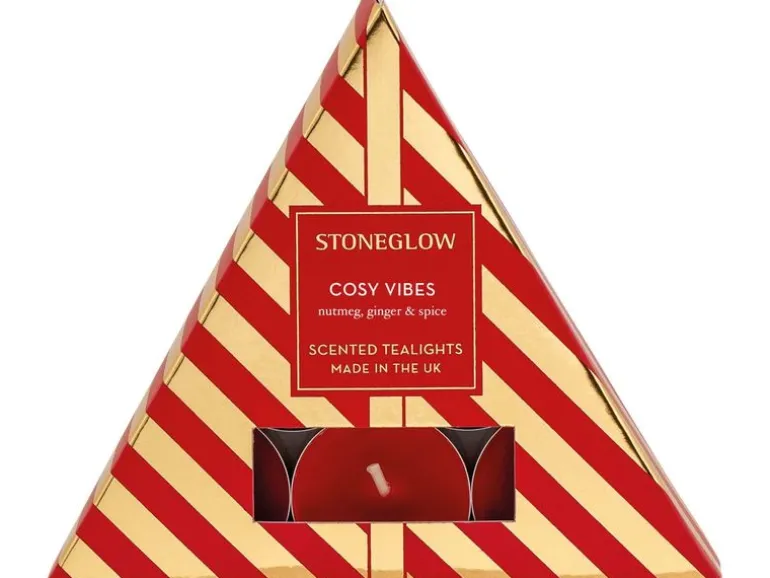 Stoneglow Teelichter Cosy Vibes Rot