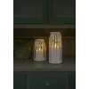 STT LED-Kerzen Set 2 Stück Weiss, 20 und 28 cm