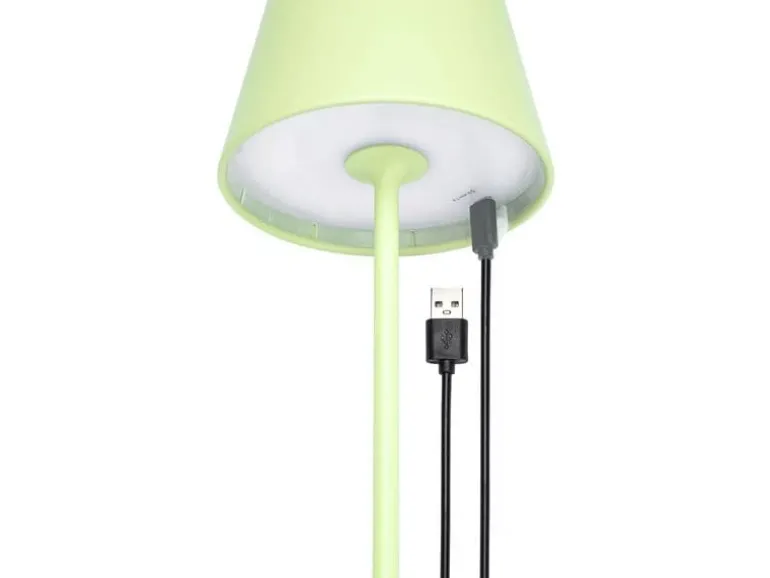 STT Tischleuchte Motion USB Luna, 23 LEDs, Ø 12x38cm, Light Mint