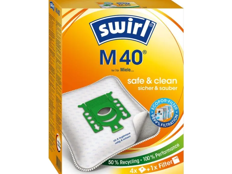 Swirl Staubfilterbeutel M40 EcoPor Kombi-Set 10 Stück