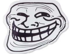 Swissmeme Kissen Trollface, 41 x 34 x 15 cm