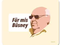 Swissmeme Mausmatte "Für mis Büsney", 22 x 18 x 2.5 cm