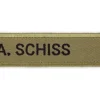 Swissmeme Scherzartikel Patch – Namensschild: A. Schiss