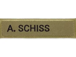 Swissmeme Scherzartikel Patch – Namensschild: A. Schiss