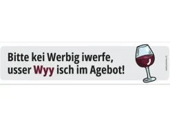Swissmeme Sticker «Kei Werbig, usser Wyy!" 14.8 x 3.5 cm