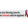 Swissmeme Sticker «Kei Werbig, usser Schueh!" 14.8 x 3.5 cm