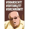 Swissmeme Sticker VERARSCHT! VERTUBLET! VERCHRÜMT! 7.5 x 10.5 cm