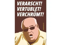 Swissmeme Sticker VERARSCHT! VERTUBLET! VERCHRÜMT! 7.5 x 10.5 cm