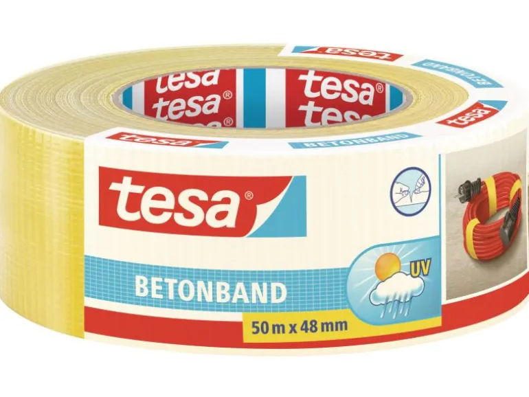 tesa Betonband 50 mm x 50 m Gelb