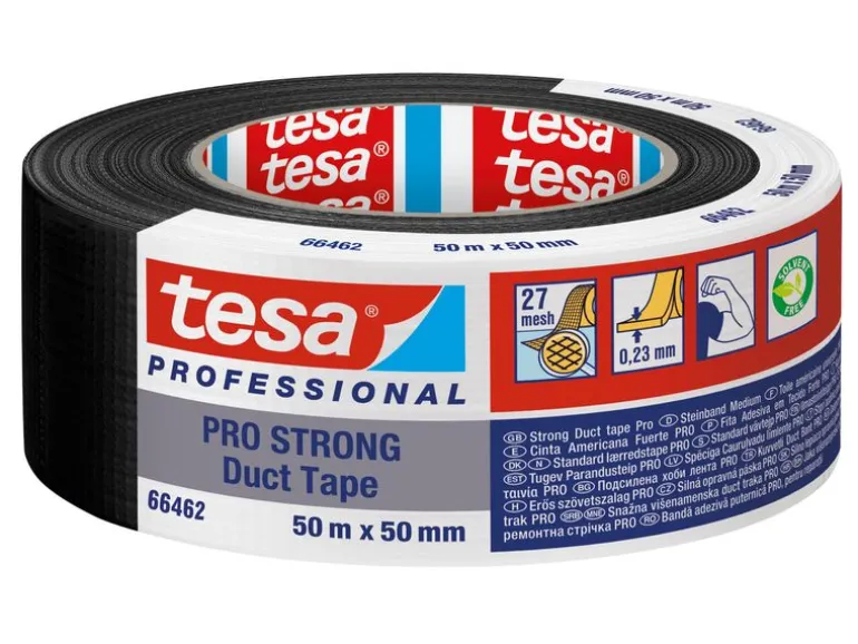 tesa Klebeband Pro Strong Duct Tape 50 mm x 50 m, Schwarz