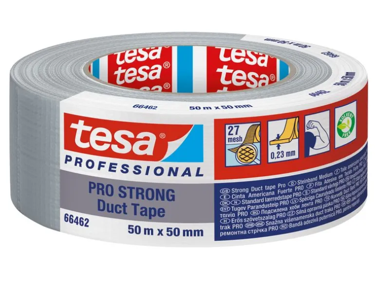 tesa Klebeband Pro Strong Duct Tape 50 mm x 50 m, Grau