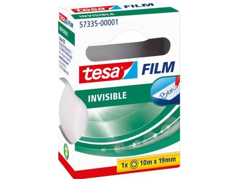 tesa Klebeband tesafilm invisible 19 mm x 10 m, Transparent