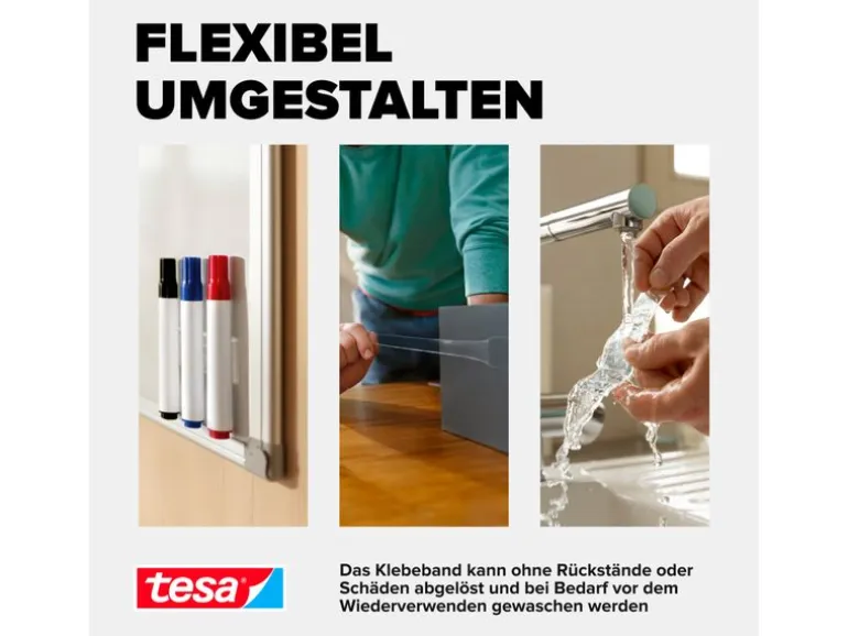tesa Klebeband Universal Nano Tape 30 mm x 3 m, Transparent